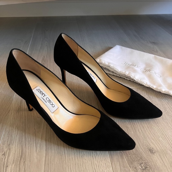 Jimmy Choo Romy 85mm Black Suede Pumps – Size 9 - Picture 2 of 9